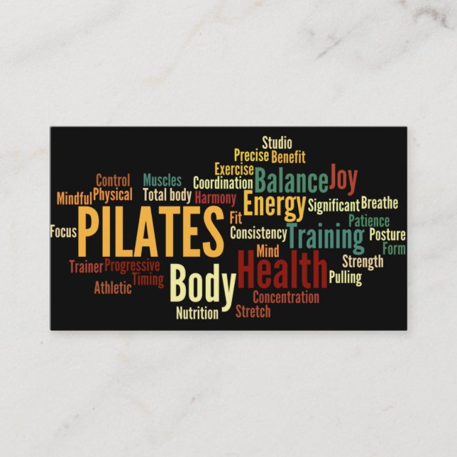 Tarjeta de visita del instructor de PILATES (Anverso)