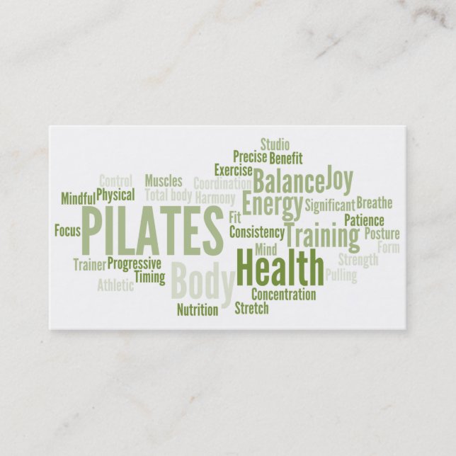 Tarjeta de visita del instructor de PILATES (Anverso)