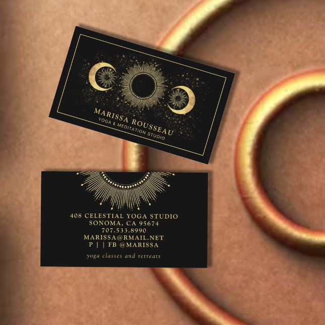 Tarjeta de visita del instructor de yoga de Sun Mo (Subido por el creador)