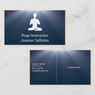Tarjeta de visita del instructor de yoga o pilates