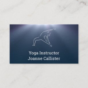 Tarjeta de visita del instructor de yoga o pilates