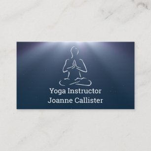 Tarjeta de visita del instructor de yoga o pilates