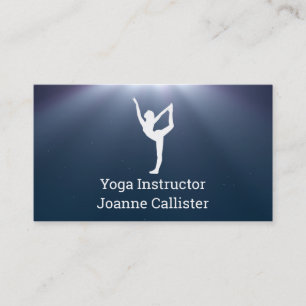 Tarjeta de visita del instructor de yoga o pilates