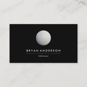Tarjeta de visita del instructor del golf