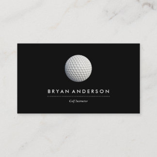 Tarjeta de visita del instructor del golf