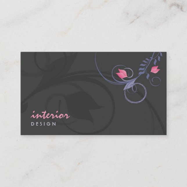 Tarjeta de visita del interiorista (Anverso)