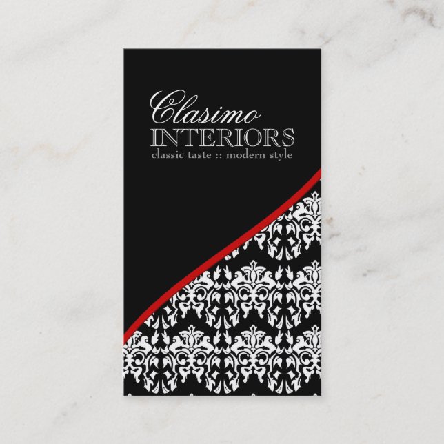 Tarjeta de visita del interiorista (Anverso)