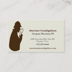 Tarjeta de visita del investigador privado de
