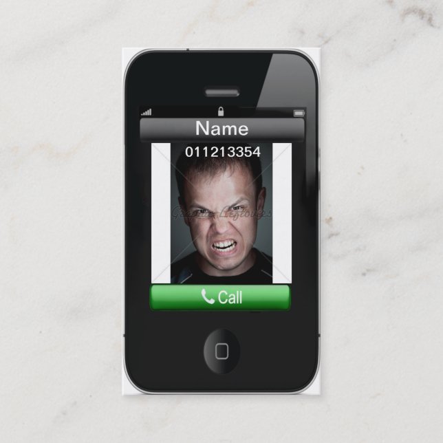 tarjeta de visita del iPhone 2x3.5 (Anverso)