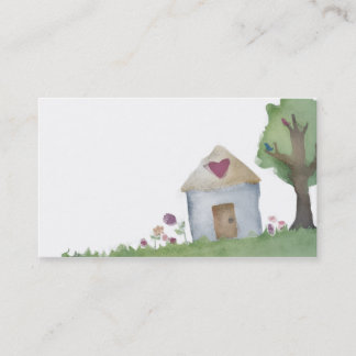 tarjeta de visita del jardín de la casa del amor