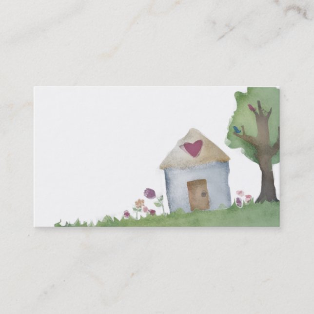 tarjeta de visita del jardín de la casa del amor (Anverso)