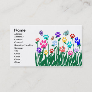 Tarjeta de visita del jardín de la impresión de 