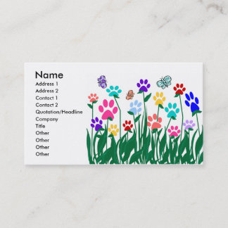 Tarjeta de visita del jardín de la impresión de la