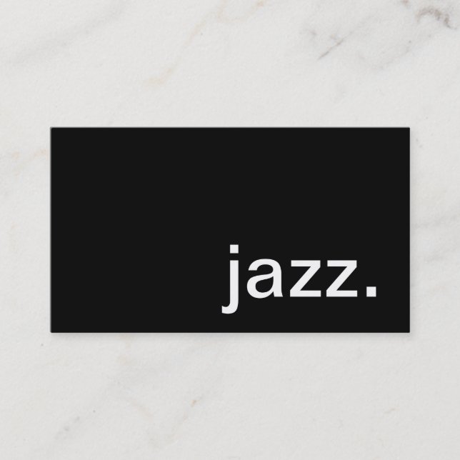 Tarjeta de visita del jazz (Anverso)