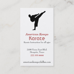 Tarjeta de visita del karate