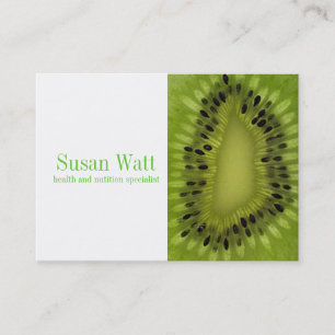 Tarjeta de visita del kiwi del nutricionista