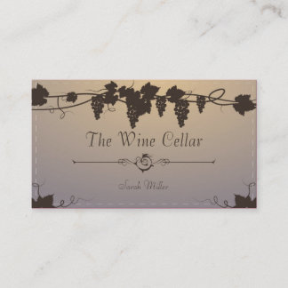 Tarjeta de visita del lagar del vintage - vino de