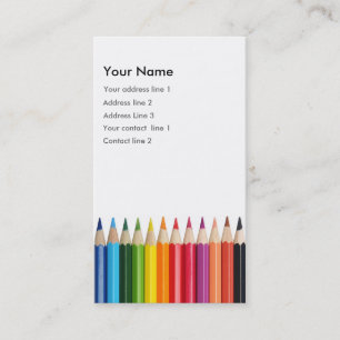 Tarjeta de visita del lápiz del color