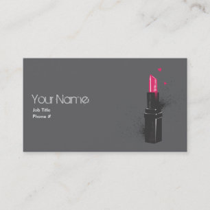 Tarjeta de visita del lápiz labial