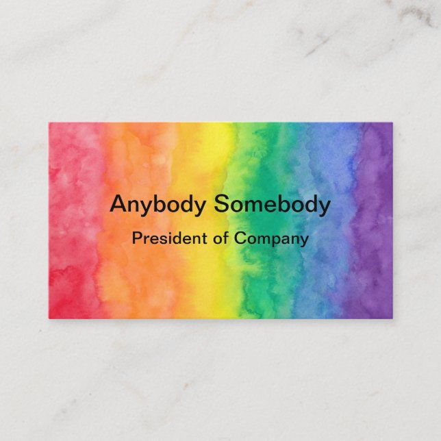 Tarjeta de visita del lavado de la acuarela del (Anverso)