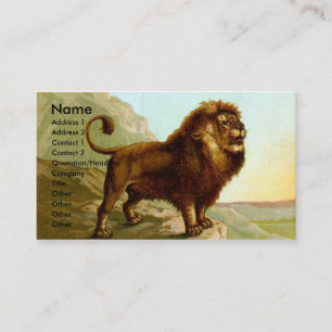 Tarjeta de visita del león de Barbary