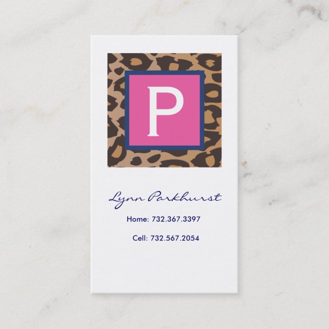 Tarjeta de visita del leopardo (Anverso)