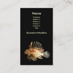 Tarjeta de visita del Lionfish