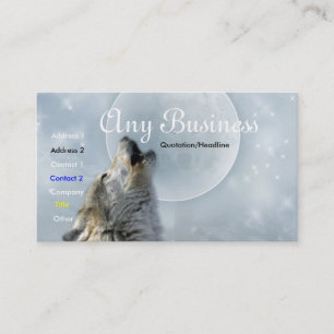 Tarjeta de visita del lobo del grito