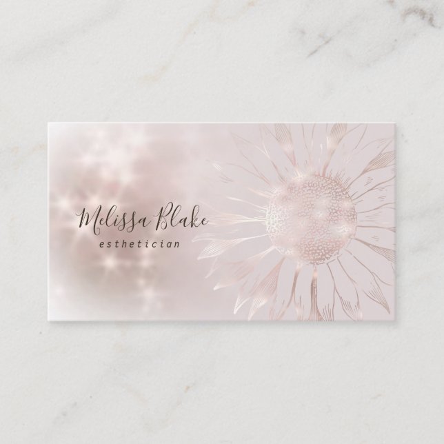 tarjeta de visita del logotipo de girasol (Anverso)