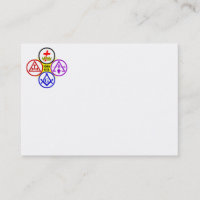 Tarjeta de visita del logotipo de los cuerpos del