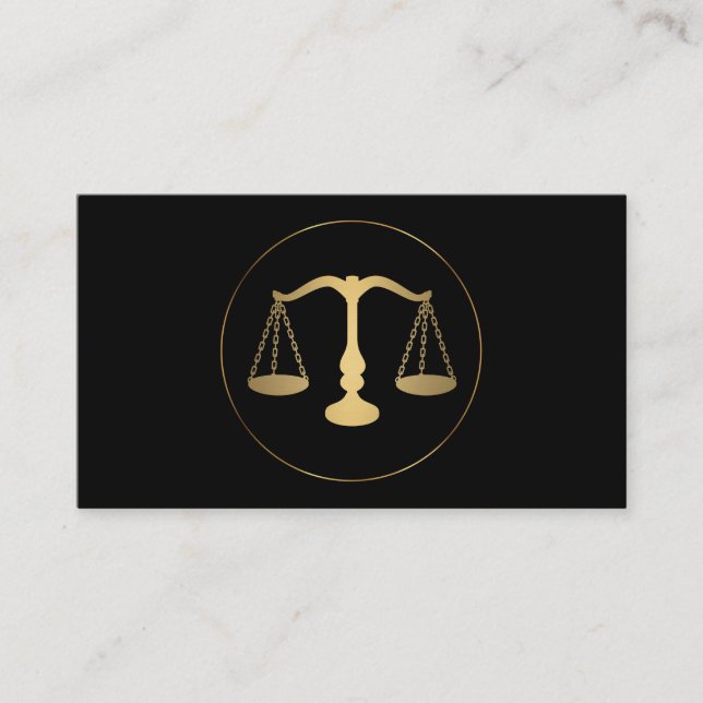 Tarjeta de visita del logotipo del abogado del (Anverso)