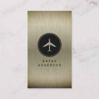 Tarjeta de visita del logotipo del aeroplano