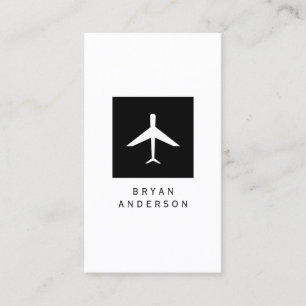 Tarjeta de visita del logotipo del aeroplano