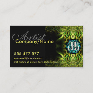 Tarjeta de visita del logotipo del fractal
