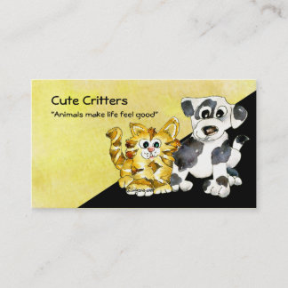 Tarjeta de visita del logotipo del perrito del
