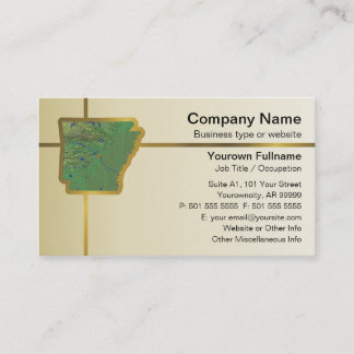 Tarjeta de visita del mapa de Arkansas