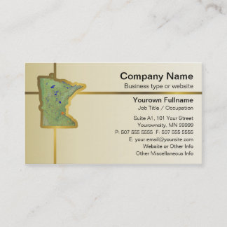 Tarjeta de visita del mapa de Minnesota