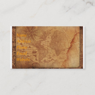 Tarjeta de visita del mapa del mundo