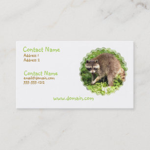 Tarjeta de visita del mapache