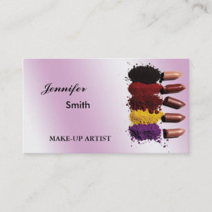 Tarjeta de visita del maquillaje