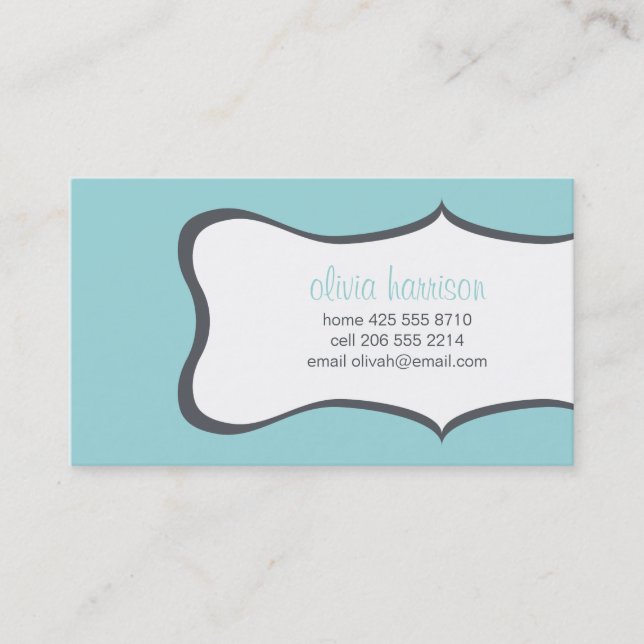 tarjeta de visita del marco (Anverso)