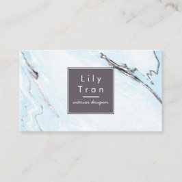 Tarjeta de visita del mármol de la acuarela del