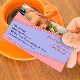 Tarjeta de visita del masaje del balneario