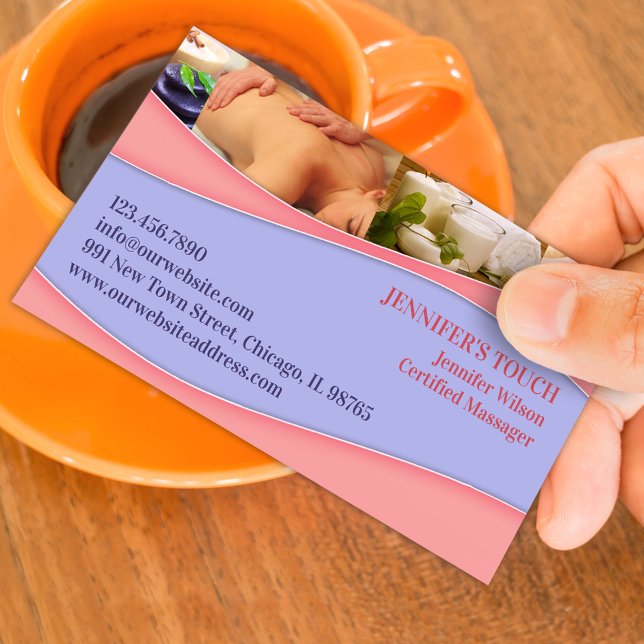 Tarjeta de visita del masaje del balneario (Subido por el creador)