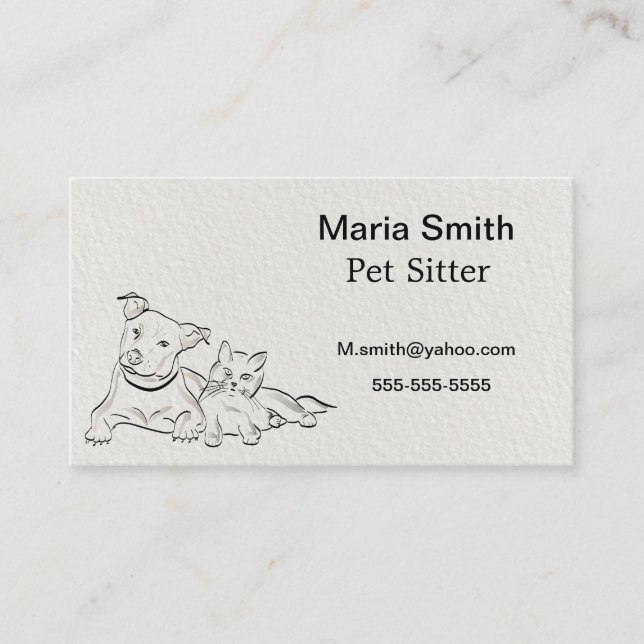 Tarjeta de visita del mascota (Anverso)