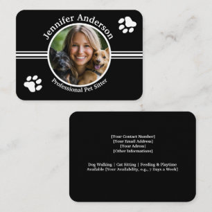 Tarjeta de visita del Mascota de personalizable Si