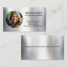 Tarjeta de visita del Mascota de Silver Personaliz