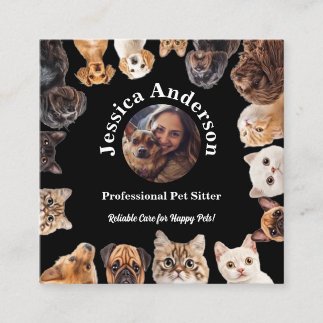 Tarjeta de visita del Mascota negro en el sitio co (Anverso)