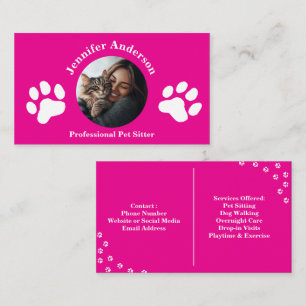 Tarjeta de visita del Mascota personalizado Sitter