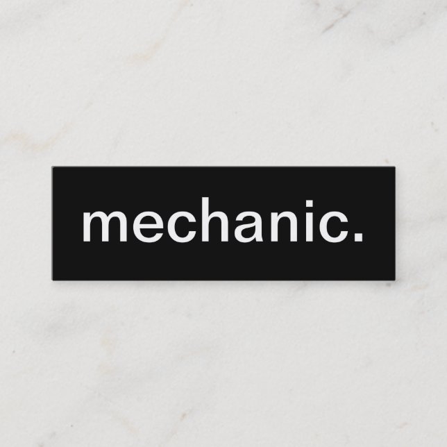 Tarjeta de visita del mecánico (Anverso)